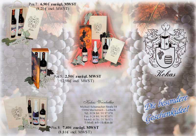 Geschenkkartons & Holzkisten (weitere auf Anfrage)